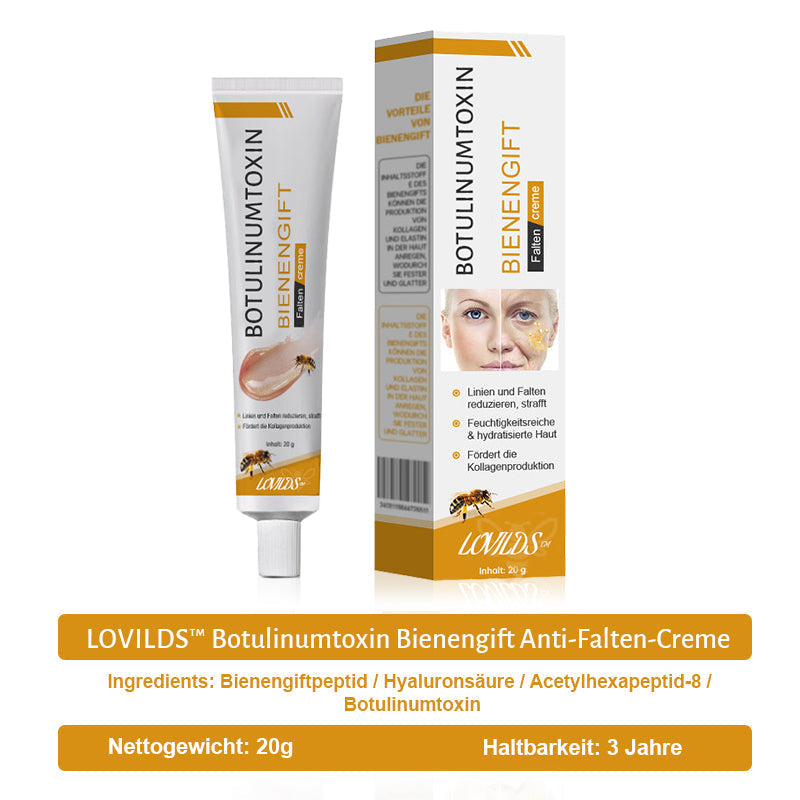 (♥Produziert und versandt aus Deutschland ✅) LOVILDS™ Botulinumtoxin Bienengift Faltenentfernung Creme - LETZTER TAG 70% RABATT