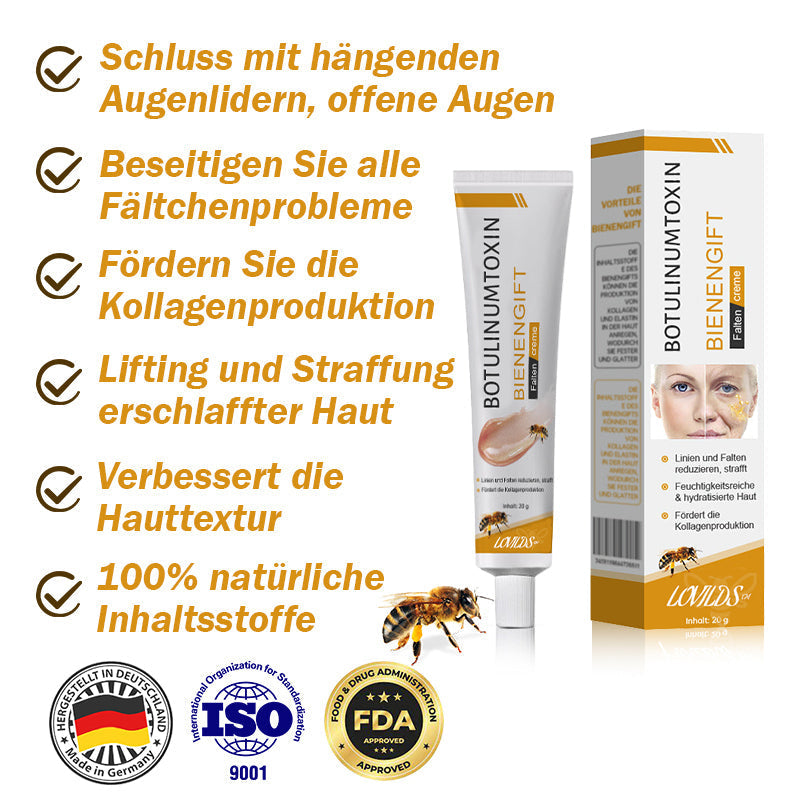 (♥Produziert und versandt aus Deutschland ✅) LOVILDS™ Botulinumtoxin Bienengift Faltenentfernung Creme - LETZTER TAG 70% RABATT