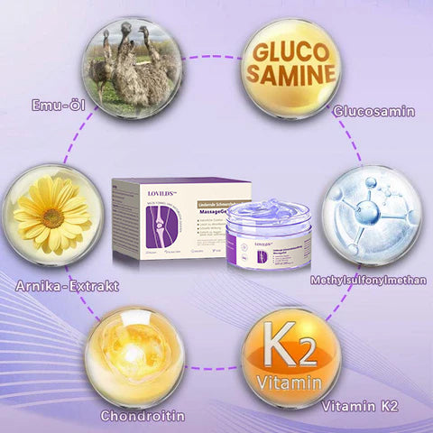 ❤️ Gelenkschmerz-Behandlungsgel – Kurkuma-Extrakt, Emu-Öl, Chondroitin & natürliche Kräuterinhaltsstoffe für Gelenkgesundheit und Schmerzbehandlung – Empfohlen von der DGOU