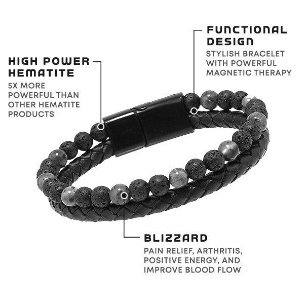 BBOJI™ Natürlicher Achat Stein Leder Perlen Armband(Begrenzter Zeit Rabatt 🔥 letzter Tag)