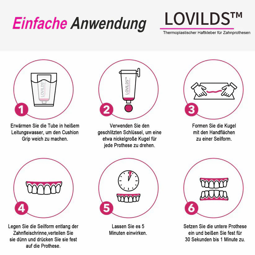 🦷🦷[Offizieller Markenladen] LOVILDS™ Thermoplastisches Haftmittel für Zahnprothesen