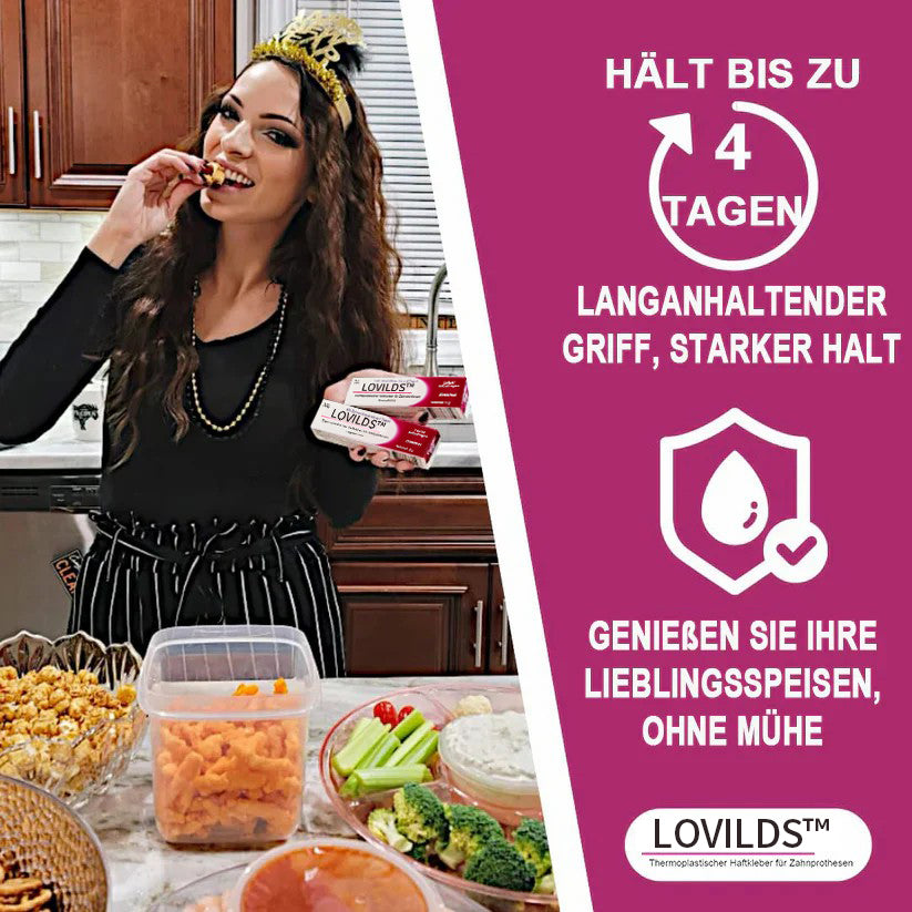 🦷🦷[Offizieller Markenladen] LOVILDS™ Thermoplastisches Haftmittel für Zahnprothesen