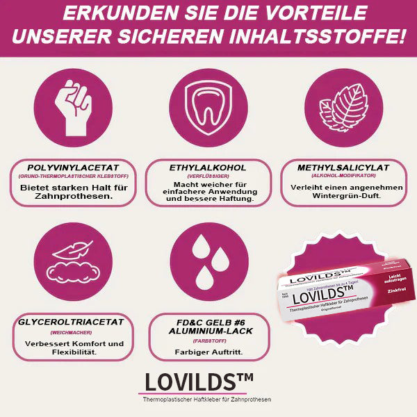 🦷🦷[Offizieller Markenladen] LOVILDS™ Thermoplastisches Haftmittel für Zahnprothesen