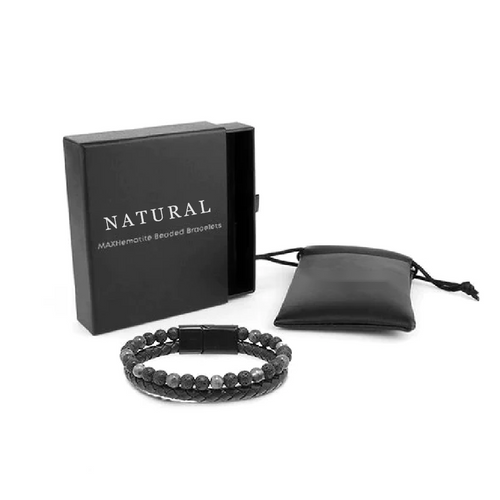 Natürlicher Achat Stein Leder Perlen Armband（Begrenzter Zeit Rabatt 🔥 letzter Tag）